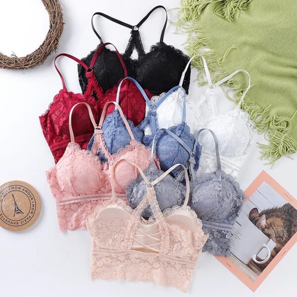 Women Bralette French style lace sexy beauty back bra girl underwear