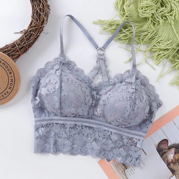 Women Bralette French style lace sexy beauty back bra girl underwear - Image 11