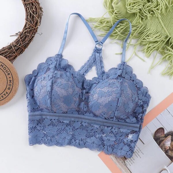 Women Bralette French style lace sexy beauty back bra girl underwear - Image 12