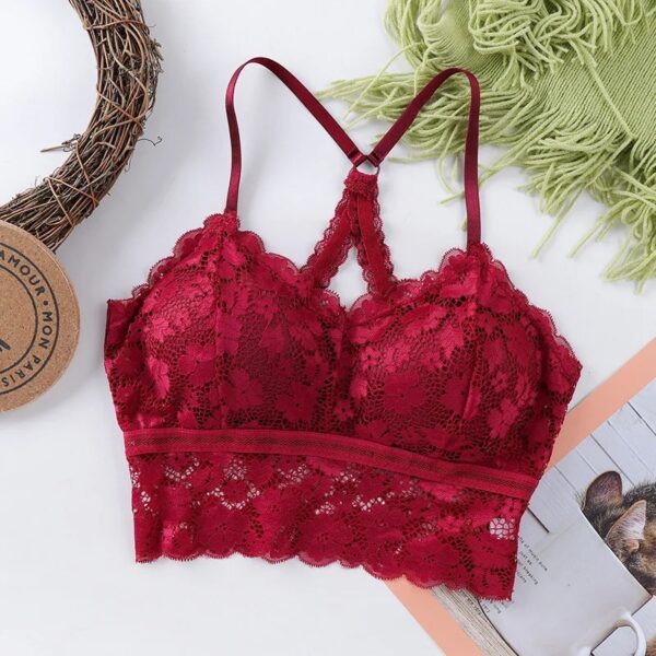 Women Bralette French style lace sexy beauty back bra girl underwear - Image 13