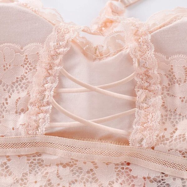 Women Bralette French style lace sexy beauty back bra girl underwear - Image 4