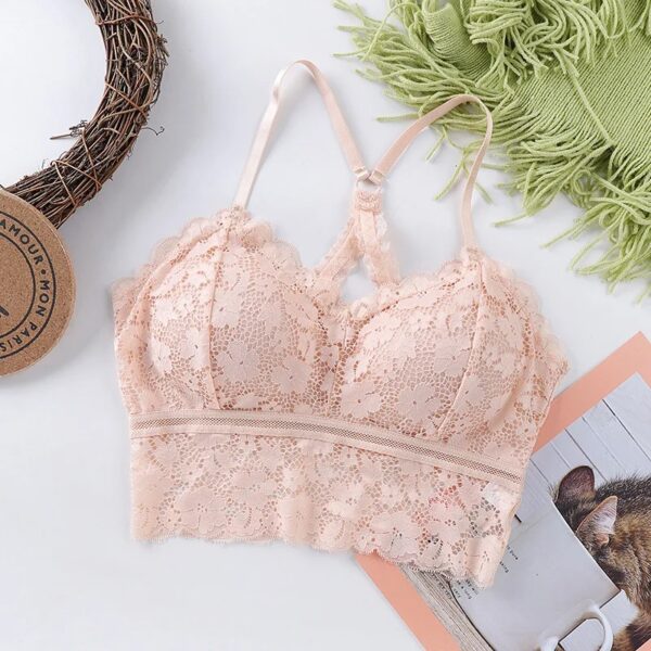 Women Bralette French style lace sexy beauty back bra girl underwear - Image 8