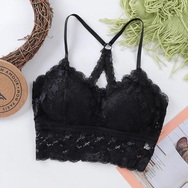 Women Bralette French style lace sexy beauty back bra girl underwear - Image 9