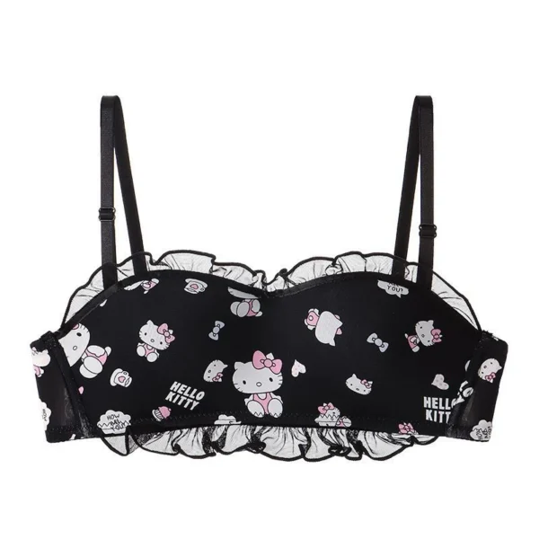 Japanese Style New Hello Kitty Print Padded Bra for Girls - Image 2