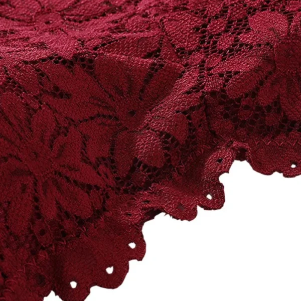 Pack Of 2 Lace V Neck Crochet Bralette Crop Tops Bra - Image 5