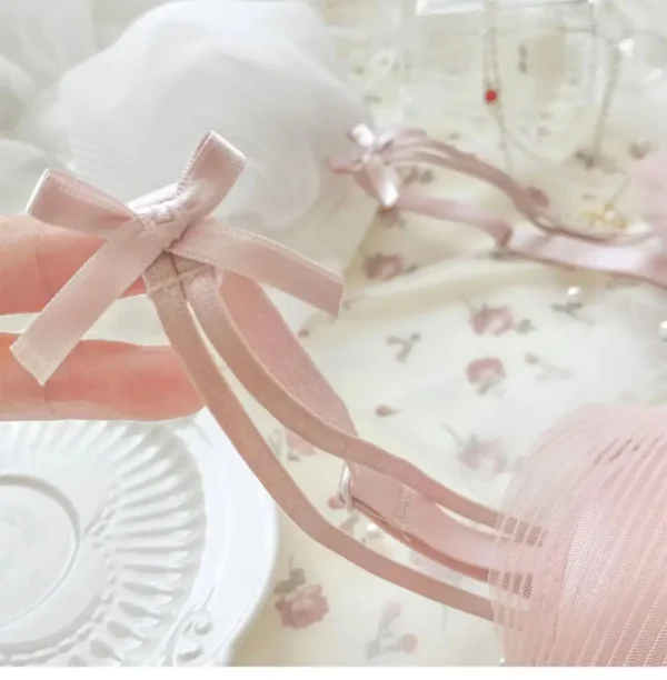 Cute Lace Bow Style Too Soft & Comfy Adjustable Straps Back Closure Bridal Padded Bra - Image 6