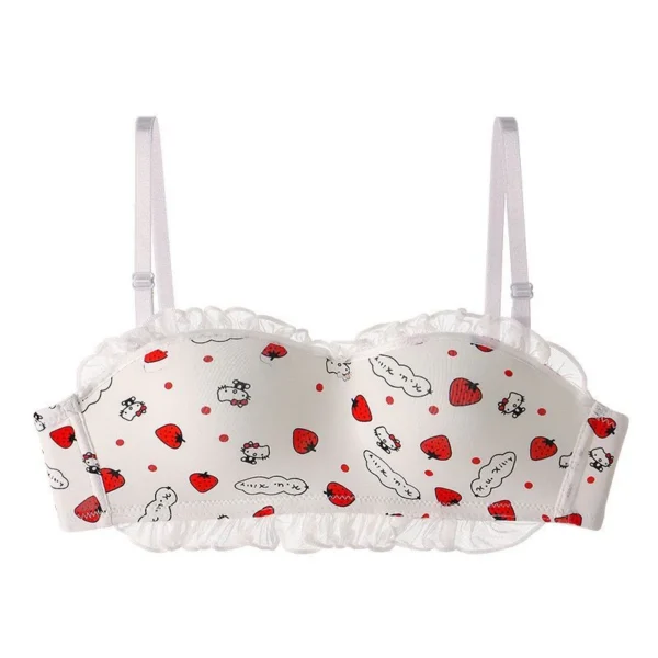 Japanese Style New Hello Kitty Print Padded Bra for Girls - Image 5